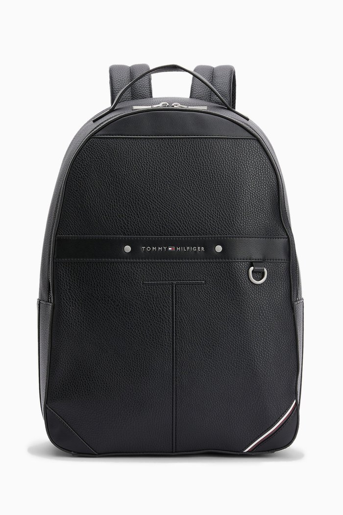 Central Backpack in Leather, Black