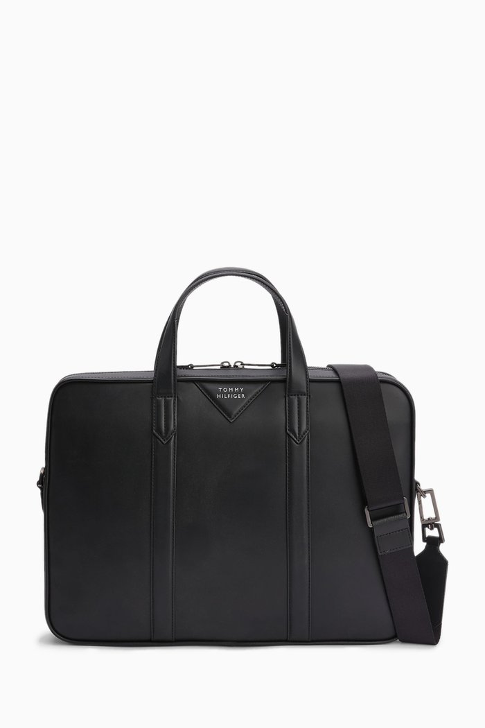 

Monogram Laptop Bag in Leather, Black