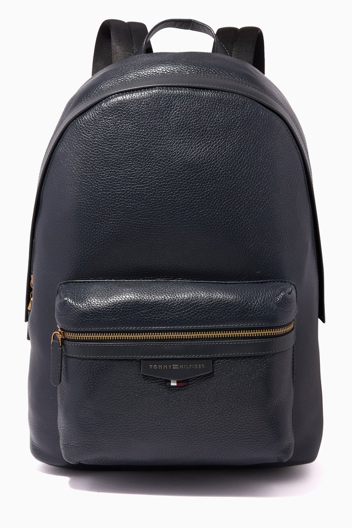 

Backpack in Premium Leather, Blue
