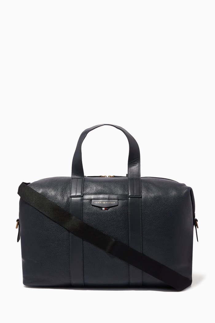 

Duffel Bag in Premium Leather, Blue