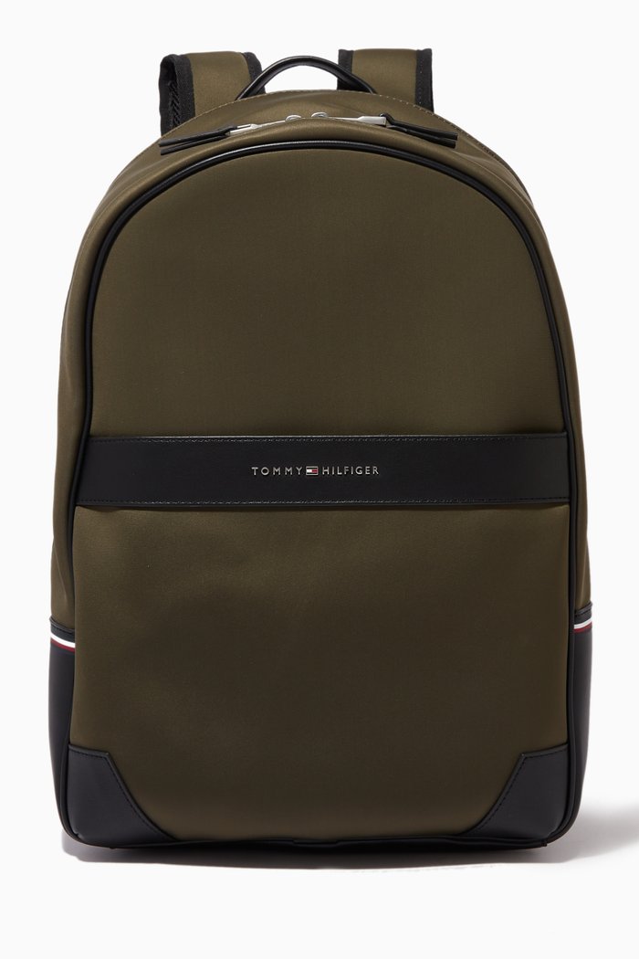 Logo Urban Backpack in Nylon, Green