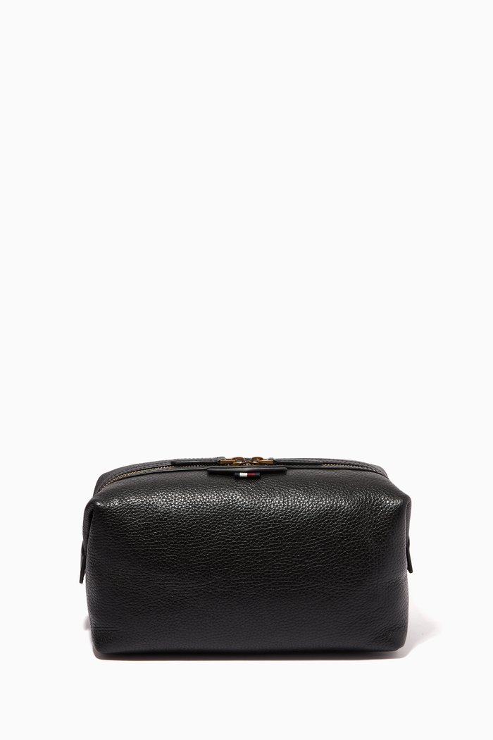 

Washbag in Premium Leather, Black