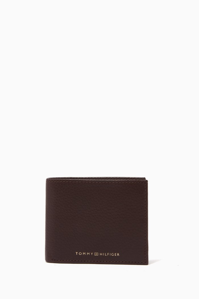 

TH Small Wallet in Leather, Brown