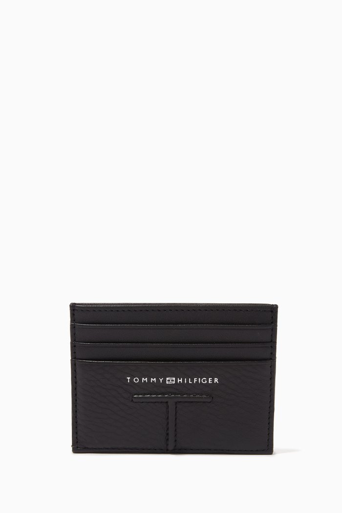 

Logo Cardholder in Calf Leather, Black