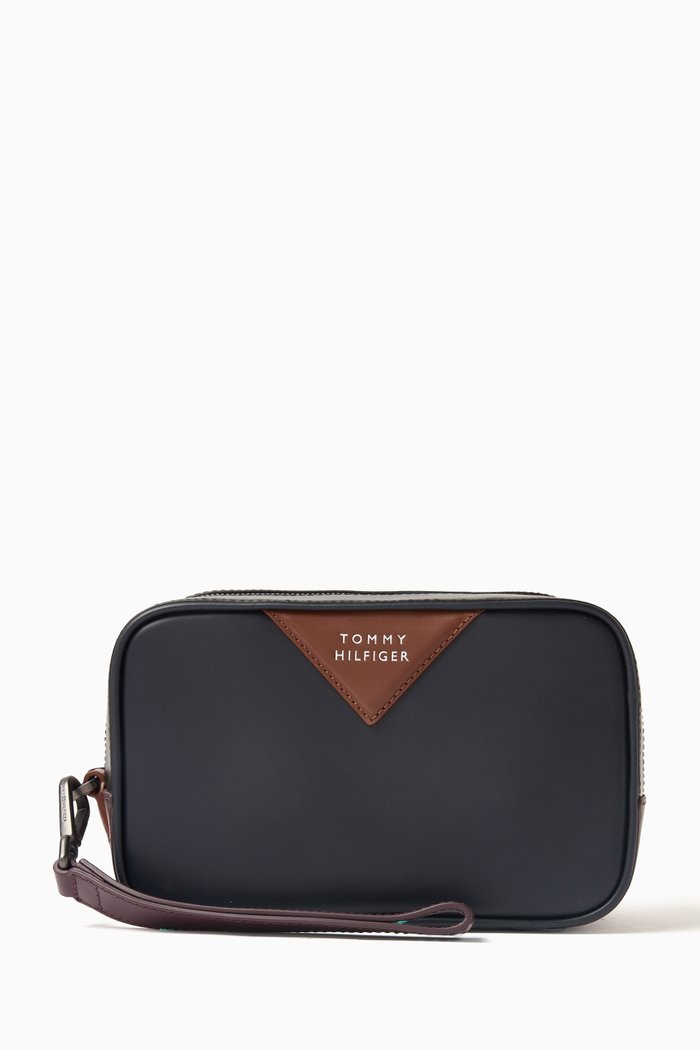 

TH Modern Wash Bag in Leather, Multicolour