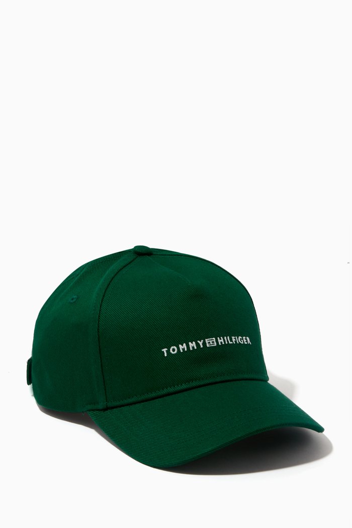 

Logo Baseball Cap in Cotton, Green