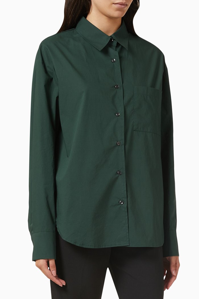 

Lui Shirt in Cotton Twill, Green