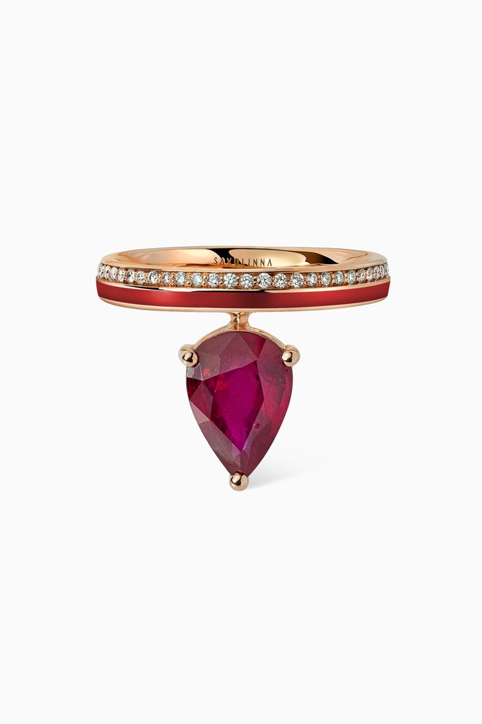 

Linette Piorra Ruby Diamond Ring in 18kt Rose Gold