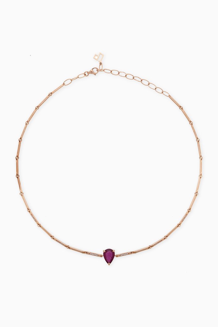 

Linette Piorra Ruby Diamond Slim Choker in 18kt Rose Gold
