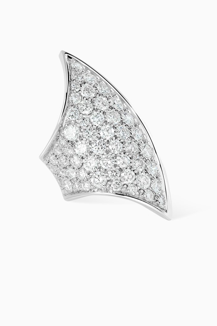 Ergo Diamond Ear Cuff in 18kt White Gold