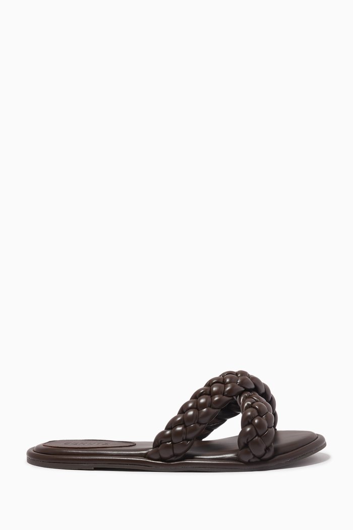 

Braided Sandals in Leather, Brown