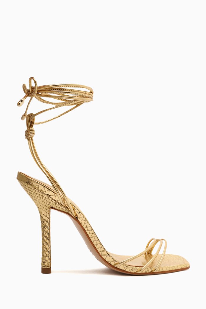 

Endless Night 110 Sandals in Metallic Leather, Gold