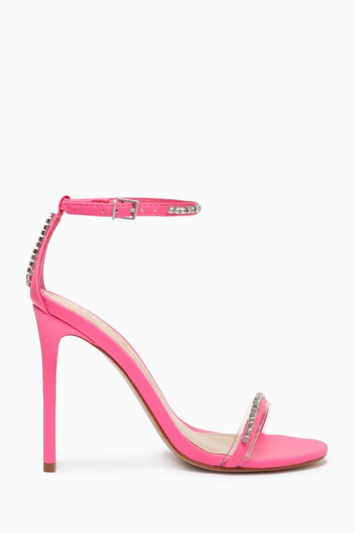 

Joyfull Cocktail Sandals in Fabric, Pink