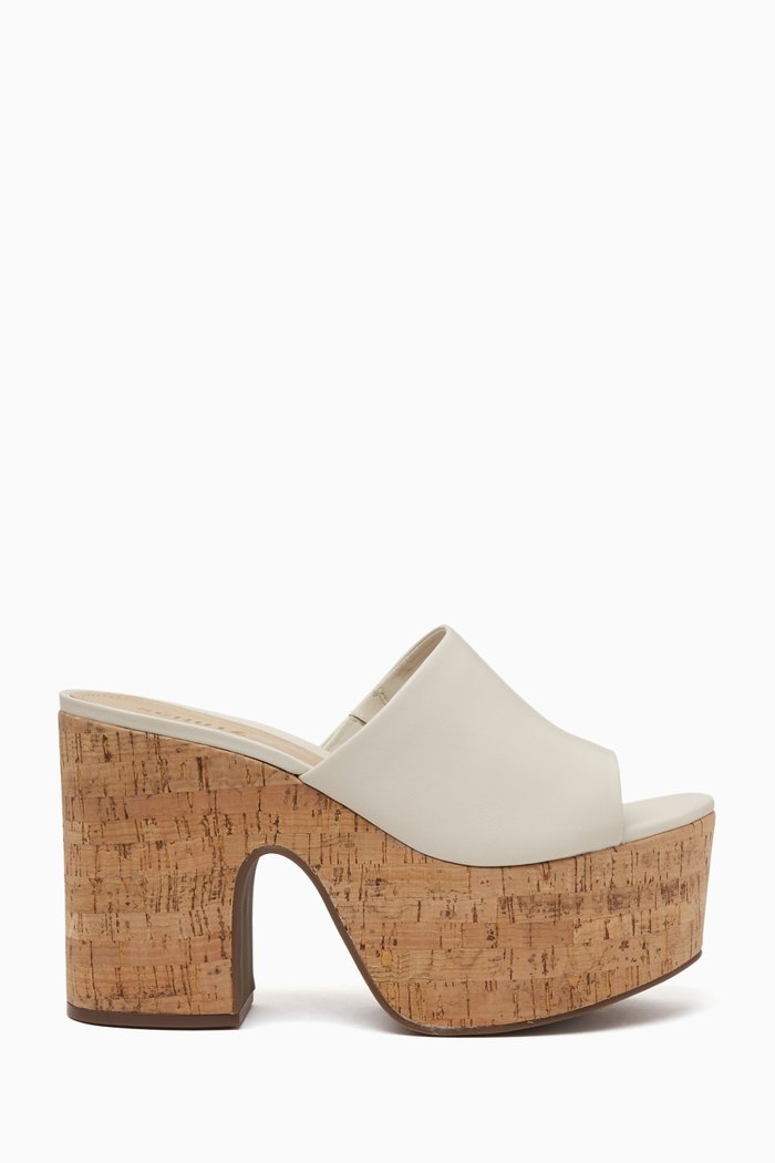 

Dalle Wedge Mules in Nappa Leather, White