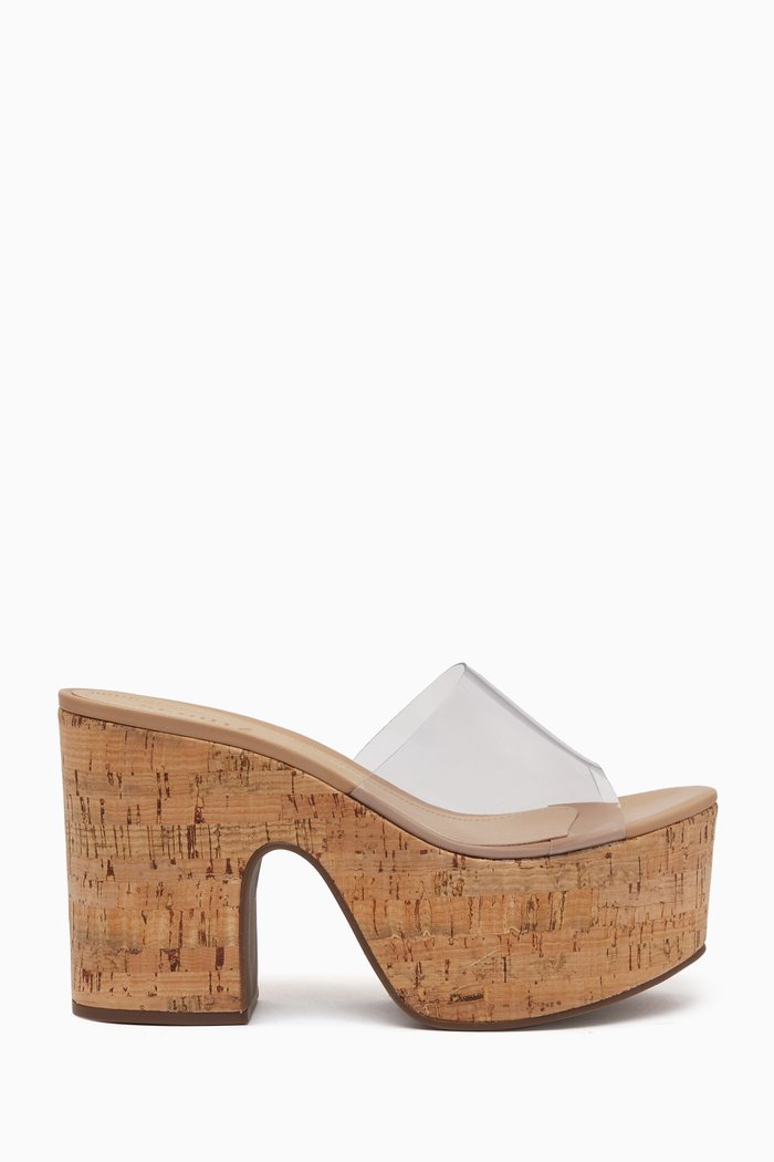 

Dalle Wedge Mules in Vinyl, White