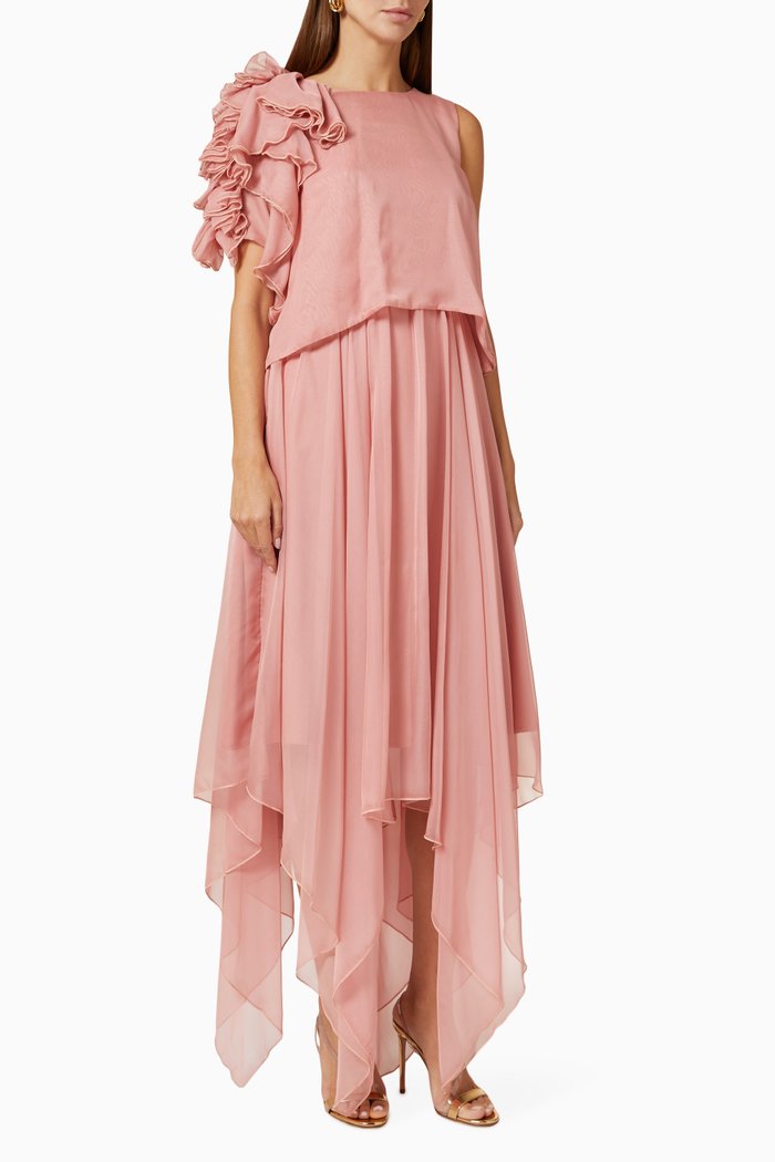 

Layered Midi Dress, Pink