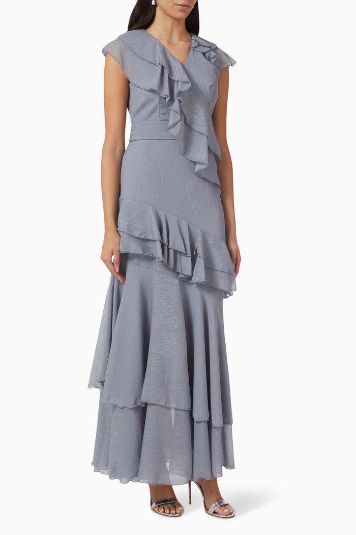 

Tiered Maxi Dress, Grey