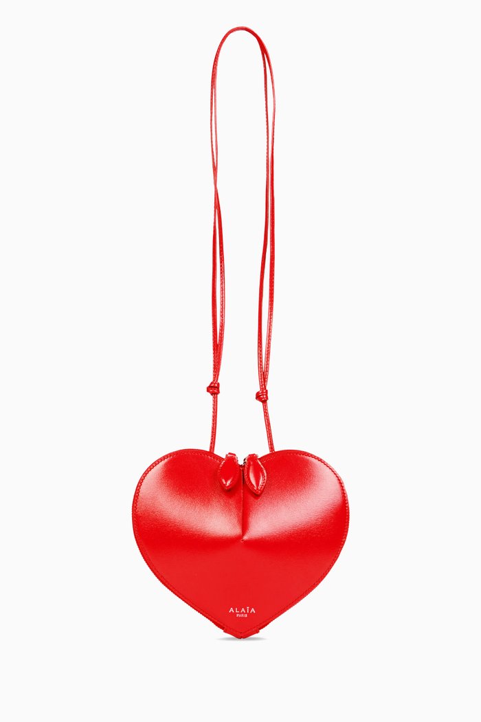 

Le Coeur Crossbody Bag in Calfskin, Red