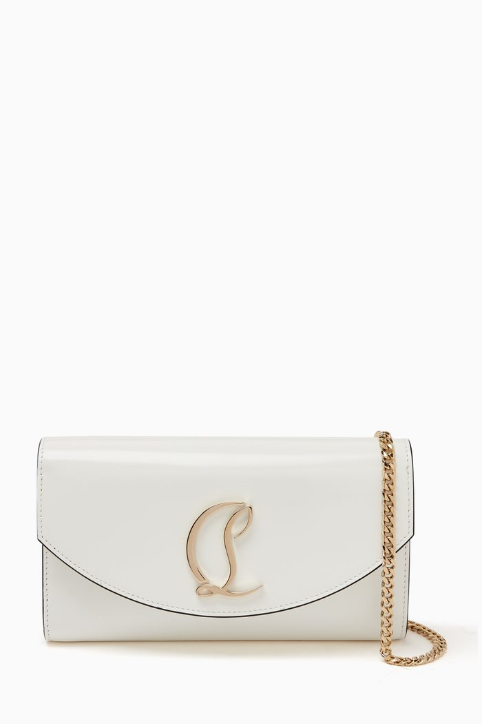 

Loubi54 Wallet on Chain in Calf Leather, White