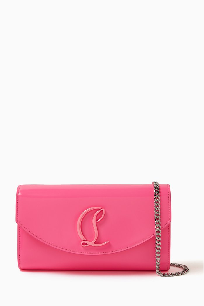 

Loubi54 Wallet Bag in Patent Leather, Pink