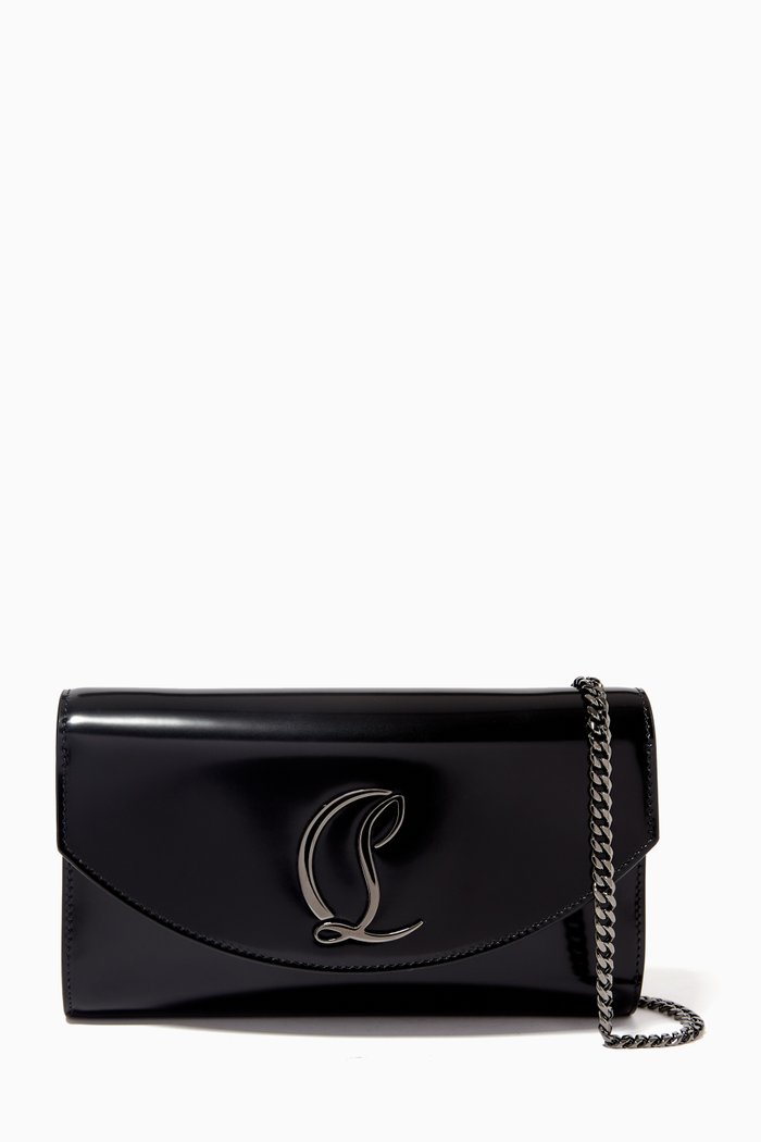 

Loubi54 Wallet on Chain in Brushed Leather, Black