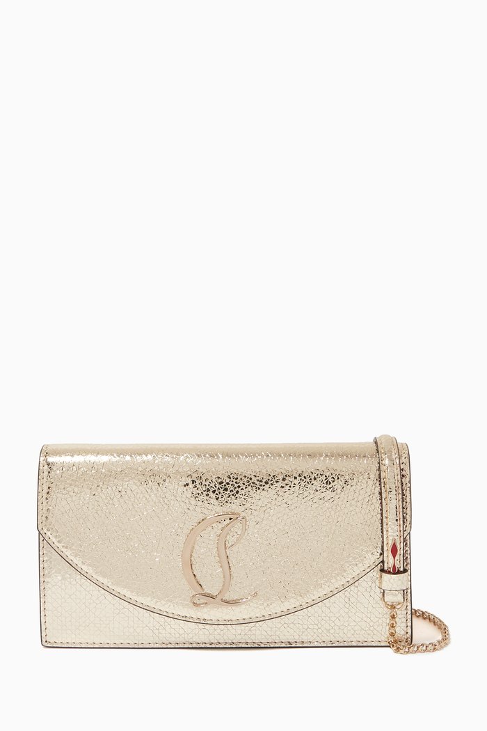 

Loubi54 Clutch Bag in Metallic Leather, Multicolour
