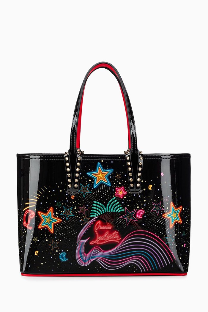

Cabata Small Tote Bag in Patent Leather, Multicolour