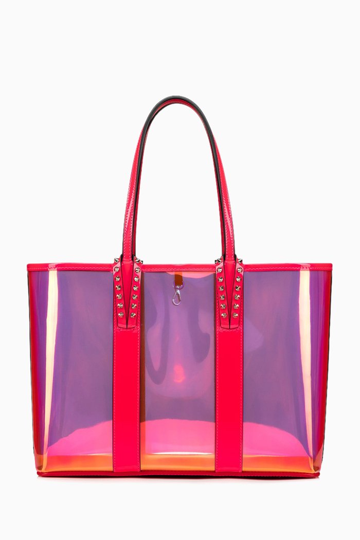 

Small Cabata Tote Bag in PVC & Leather, Pink