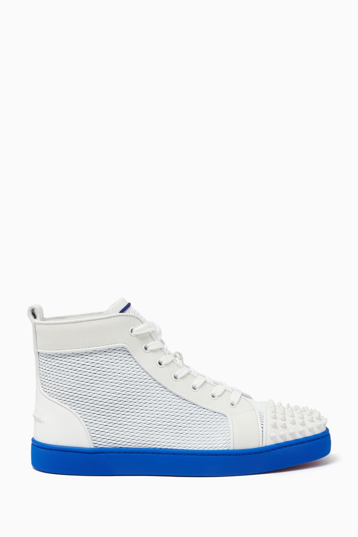

Lou Spikes Sneakers in Mesh & Leather, Multicolour