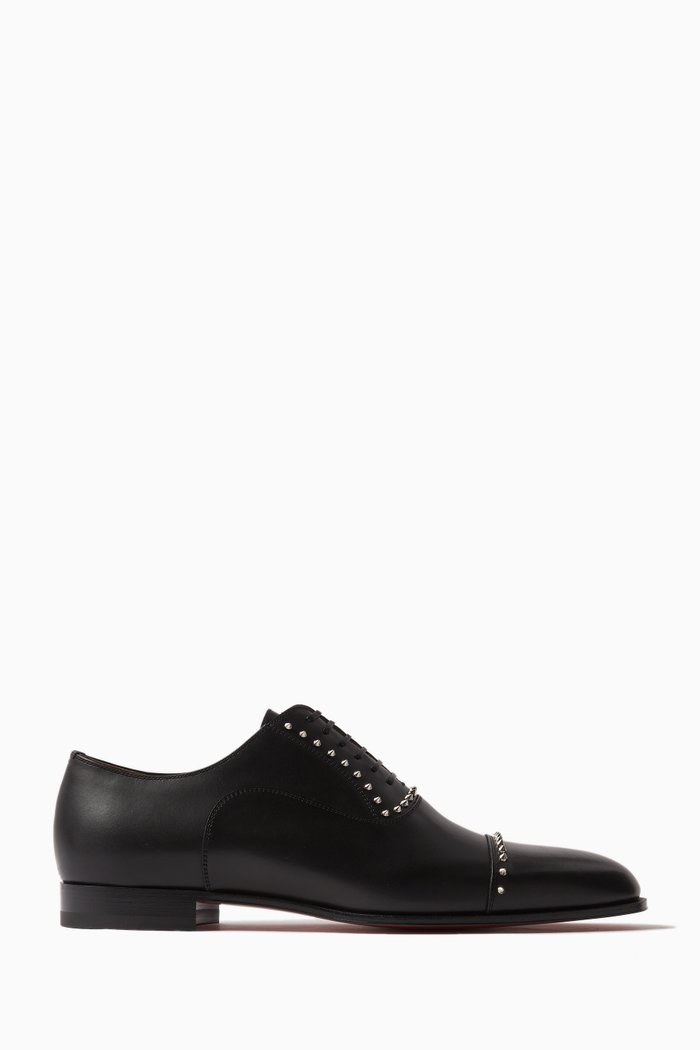 Cloocloo Stud Oxford Shoes in Leather, Multicolour