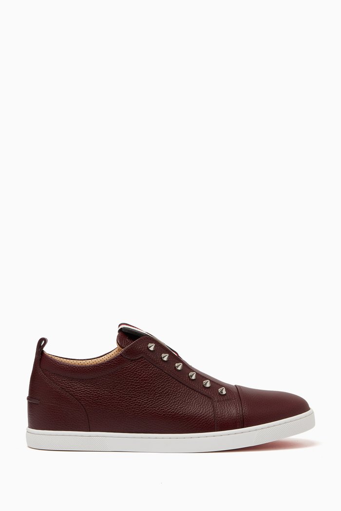

F.A.V Fique A Vontade Mid Cut Sneakers in Calf Leather, Red