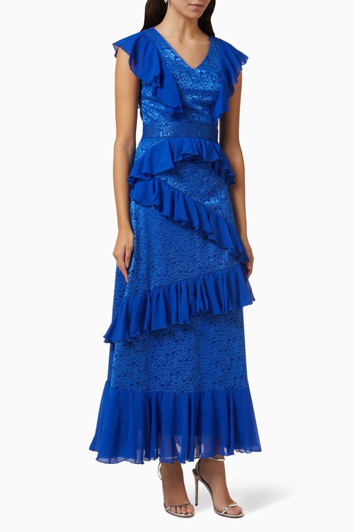 

Tiered Maxi Dress, Blue