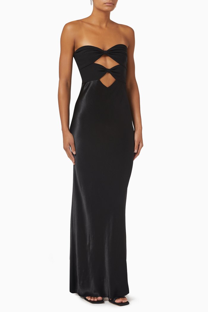 

Halle Strapless Maxi Dress, Black