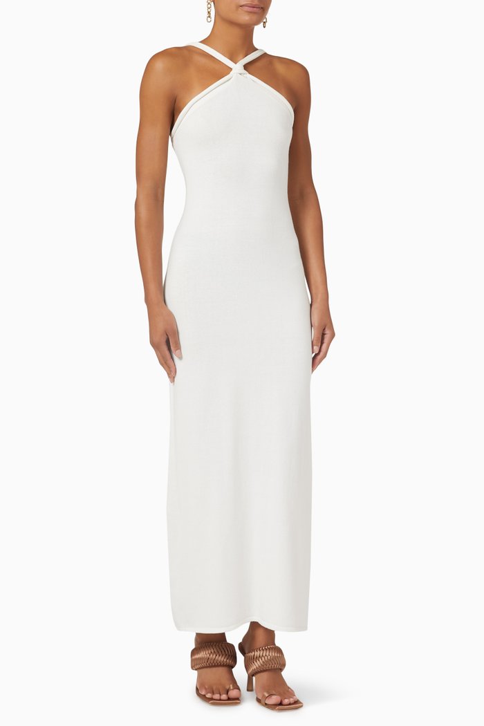 

Maggie Maxi Dress in Cotton, White