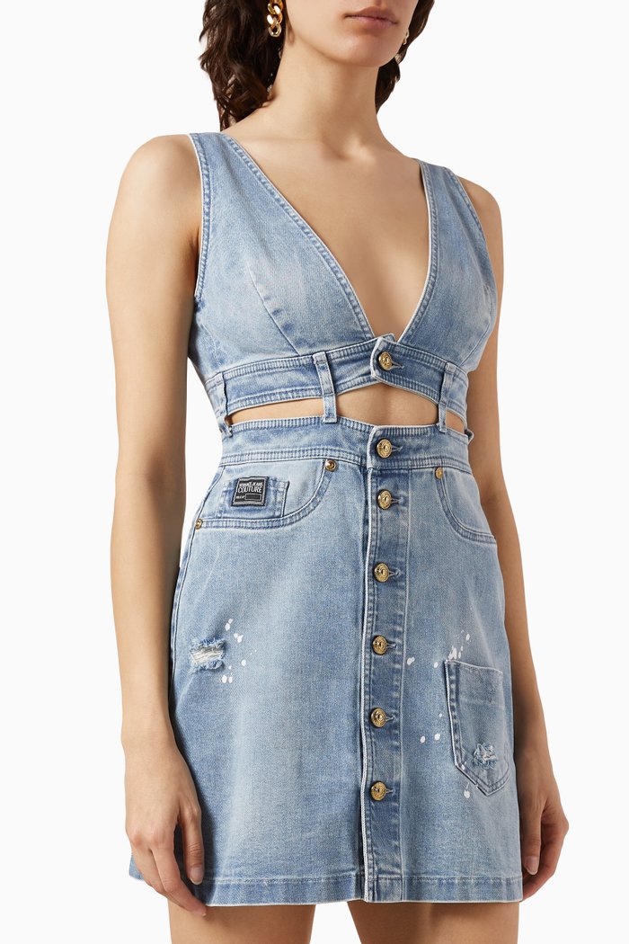 

Jeans Mini Dress in Denim, Blue