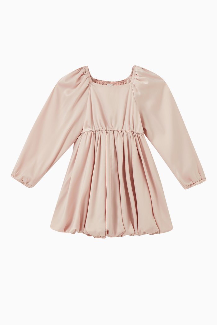 

Charmeuse Bubble Dress in Polyester, Pink
