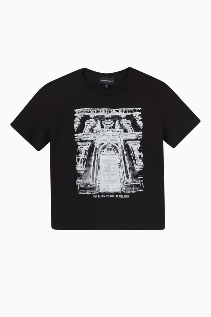 

Via Borgonuovo T-shirt in Cotton, Black
