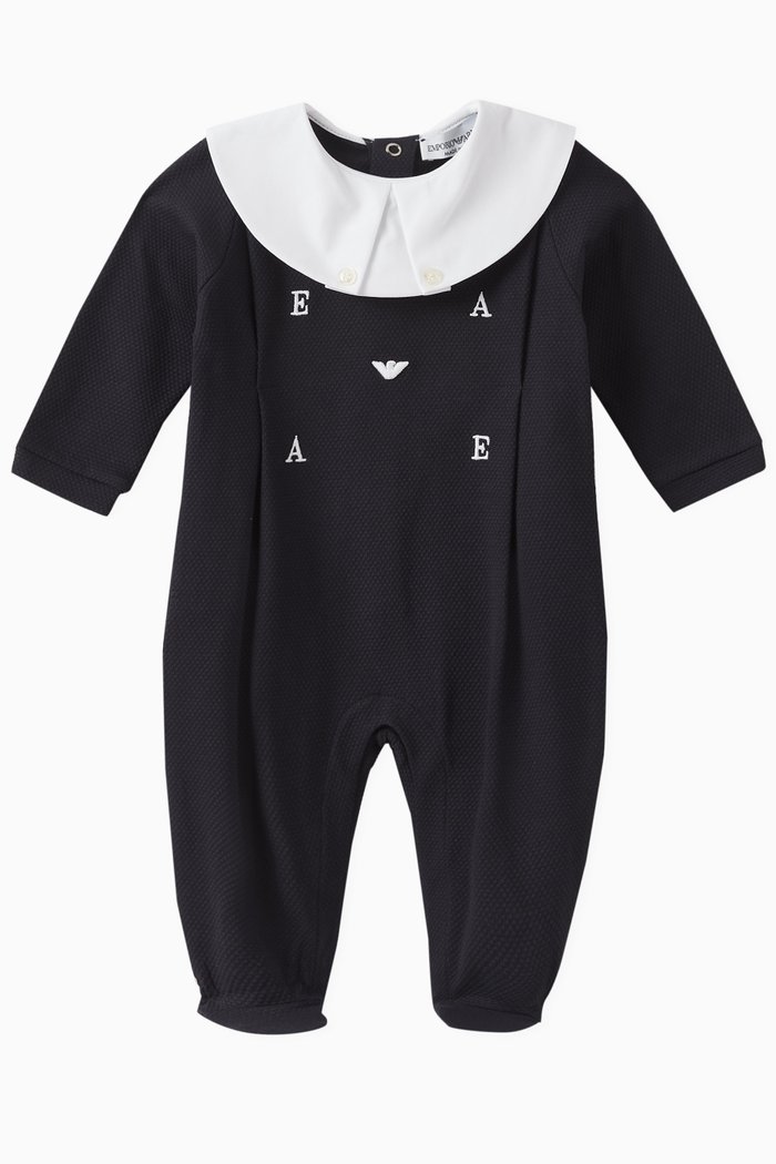 

Logo Sleepsuit in Cotton Pique, Blue