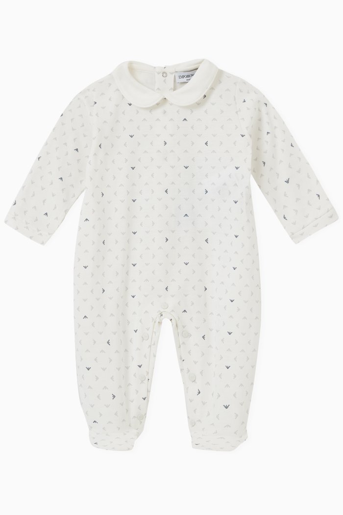 

Logo Sleepsuit in Cotton, White