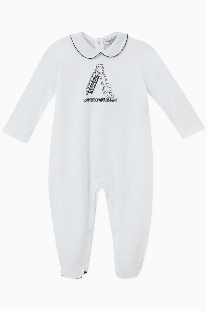 

Logo Sleepsuit in Cotton, White