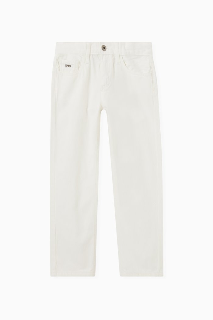

Logo Slim-fit Jeans in Denim, White