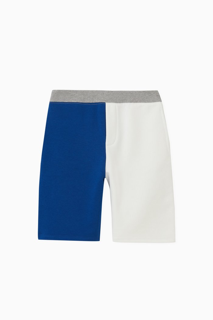 

Colour-block Shorts in Cotton, White