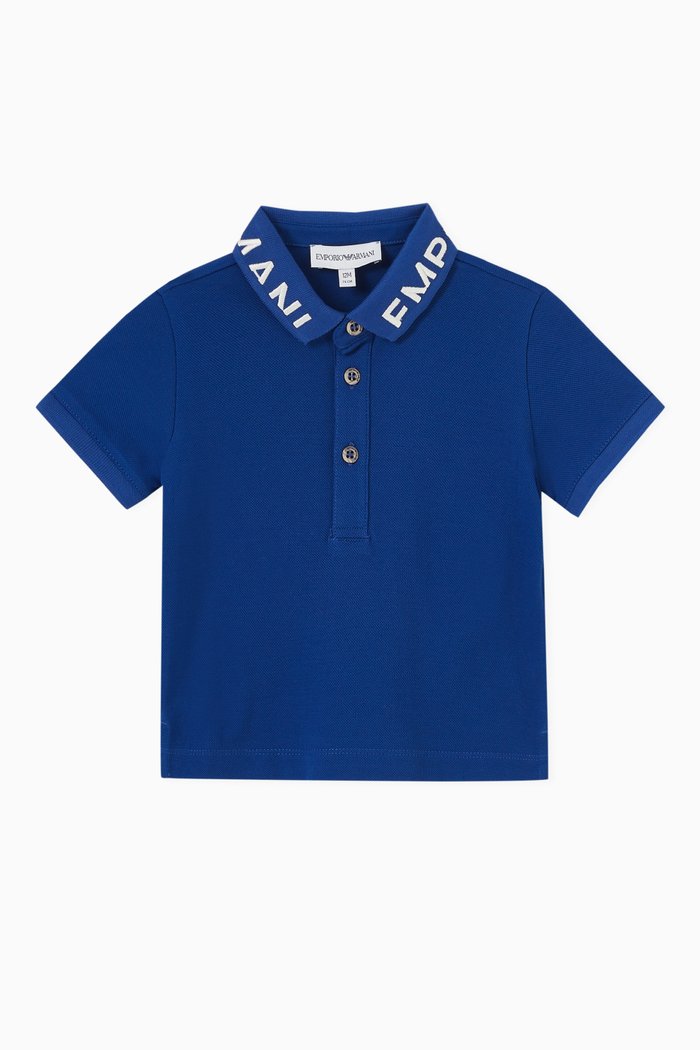 

Logo-embroidered Polo Shirt in Cotton-piqué, Blue