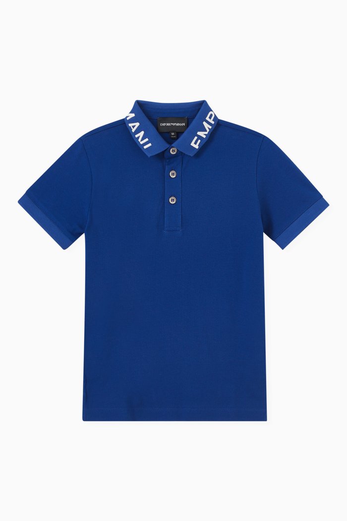 

Logo-embroidered Polo Shirt in Cotton-piqué, Blue