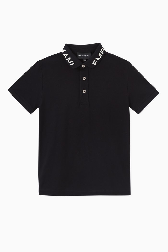 

Logo-embroidered Polo Shirt in Cotton-piqué, Blue