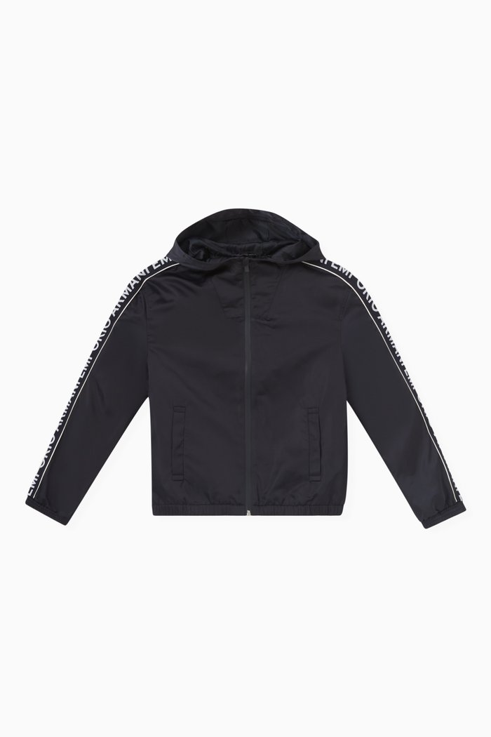 

Logo Band Jacket in Polyester, Blue