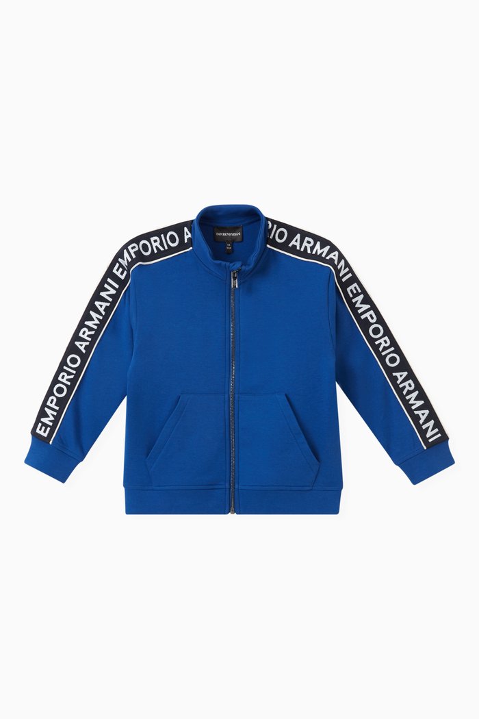 

Logo Tape Sweatshirt in Cotton, Blue