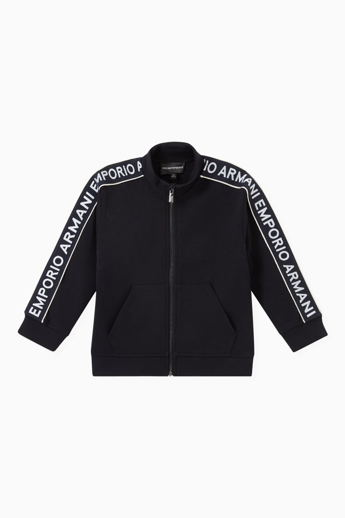 

Logo Tape Sweatshirt in Cotton, Blue