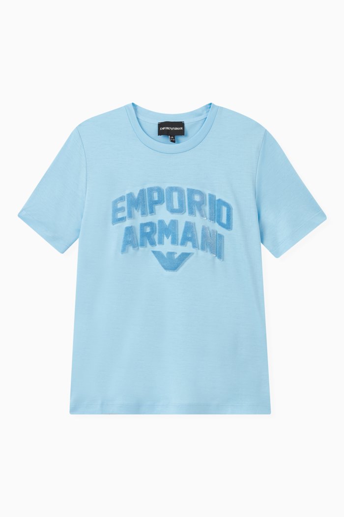

Logo Crewneck T-shirt in Lyocell, Blue