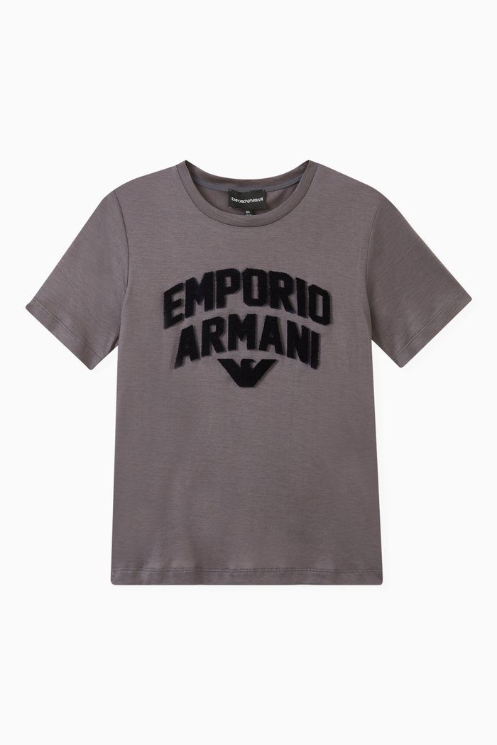 

Logo Crewneck T-shirt in Cotton Blend, Blue